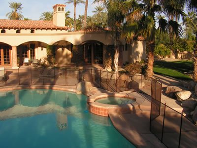 Mesh Pool Fence around pool